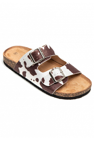 SANDAL MED TRENDIGT COW-MÖNSTER