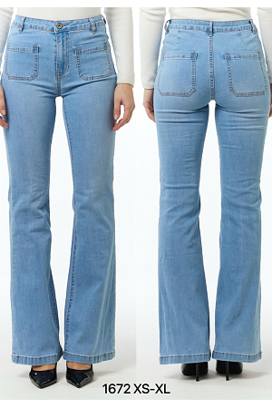JEANS MED FICKDETALJER
