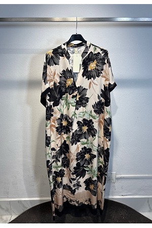RYMLIG KLÄNNING MED BLOMMÖNSTER