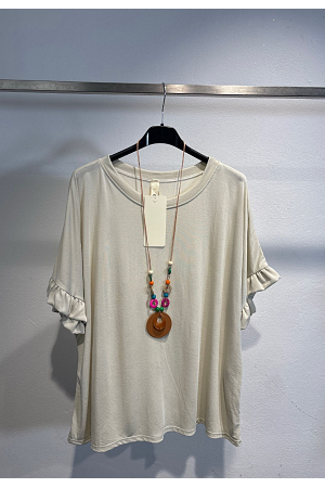 T-SHIRT MED MEDFÖLJANDE HALSBAND