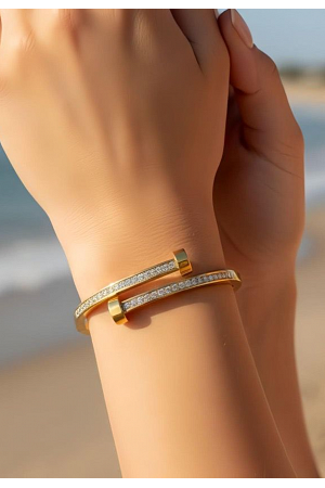 STRASSARMBAND I ROSTFRITT STÅL