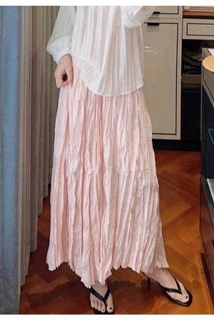 SIDENLOOK KJOL MED STRUKTUR