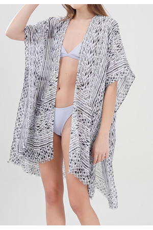 MÖNSTRAD STRANDKIMONO I BOMULL