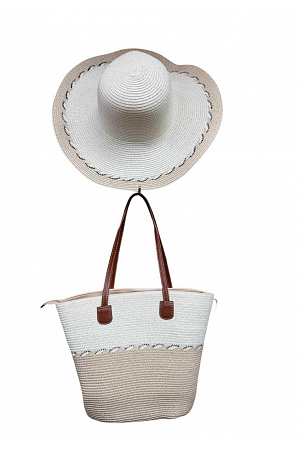 SOLHATT & STRANDVÄSKA I SET