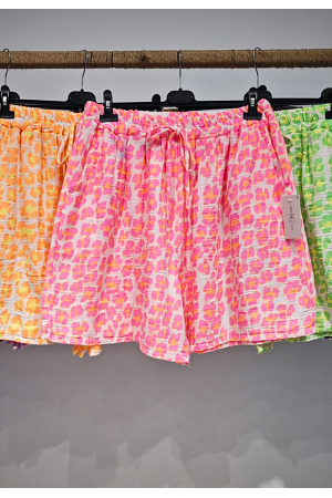 LEOMÖNSTRADE BÄCKERBÖLJA-SHORTS