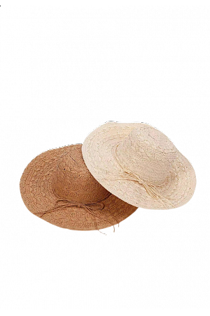 FLÄTAD SOLHATT MED SNÖRDETALJ