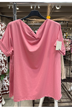 T-SHIRT COWL NECK
