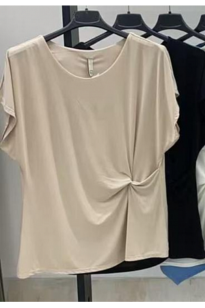 T-SHIRT MED TVINNAD DRAPERING