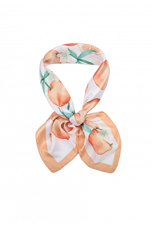 SATINSCARF MED FRUKTMÖNSTER