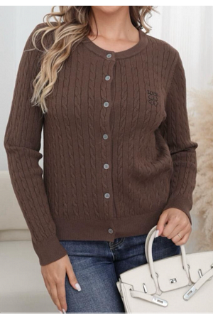 KABELSTICKAD CARDIGAN MED KNAPPAR - MIXAT PACK