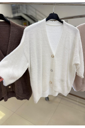 LUDDIG CARDIGAN MED PÄRLKNAPPAR