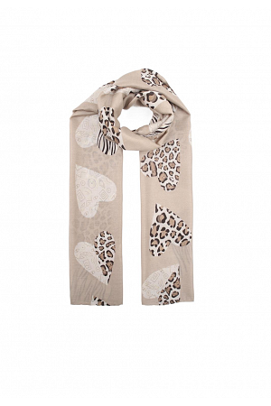 HJÄRTMÖNSTRAD SCARF I VISKOS