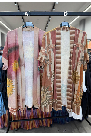 KIMONO/KAFTAN MED TRYCK
