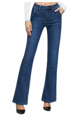 SLIM FLARE JEANS MED STRETCH