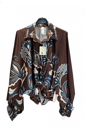 SATINBLUS MED RETROPRINT