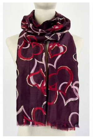 HJÄRTMÖNSTRAD SCARF