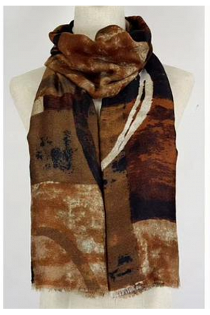 ABSTRAKT SCARF MED KLOTTERKÄNSLA