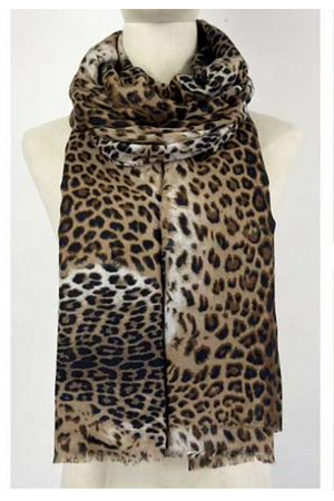 LEOMÖNSTRAD SCARF MED GRADIENTEFFEKTER