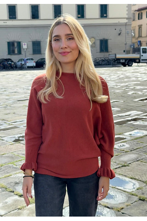 TRÖJA MED VOLANGÄRMSLUT