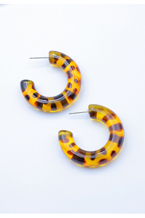 RUNDA HOOPS I LEOPARDMÖNSTER