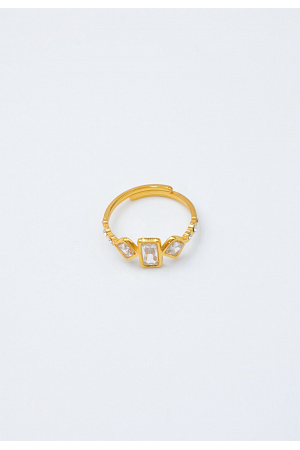 JUSTERBAR RING MED STENAR