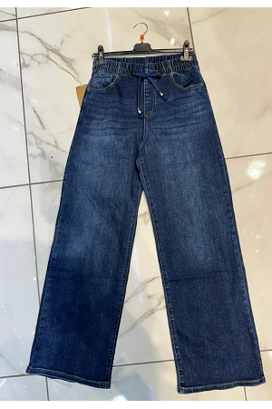 JEANS MED RESÅR OCH SNÖRE