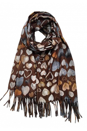 HJÄRTFRANS-SCARF I MJUK VINTERKVALITET