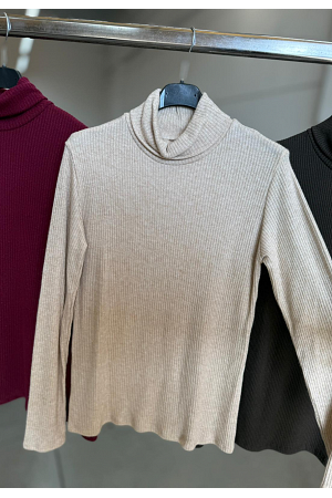 RIBBAD POLOTRÖJA MED LUREX