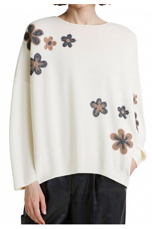 STICKAD TRÖJA MED BLOMMÖNSTER – MIXAT PACK