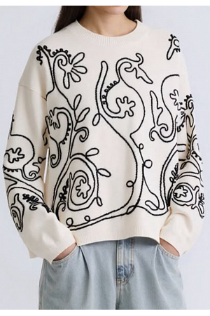 TRÖJA MED BRODERAT MÖNSTER – MIXAT PACK