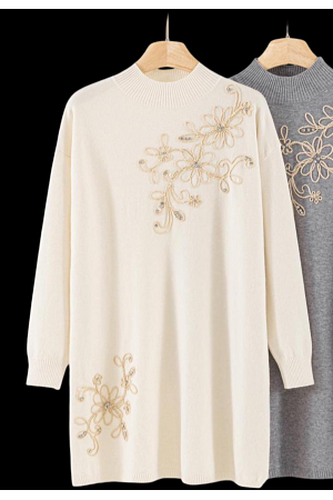 STICKAD LÅNGTRÖJA/KLÄNNING MED BRODERIDETALJER MIXAT PACK