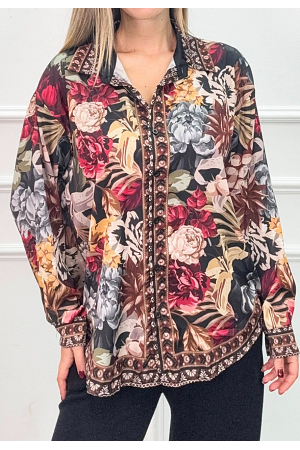 BLUS MED BLOMSTERPRINT