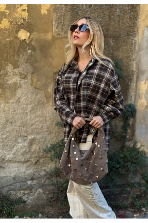 RUTIG FLANELL-LIKNANDE SKJORTA