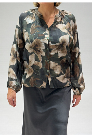 SKIR BLUS MED BLOMSTERPRINT