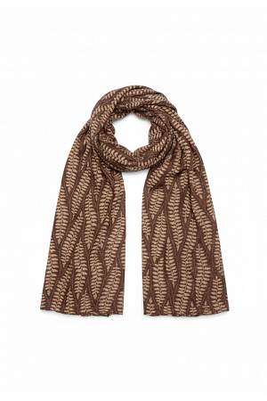 MÖNSTRAD HALSDUK MED BLADMOTIV