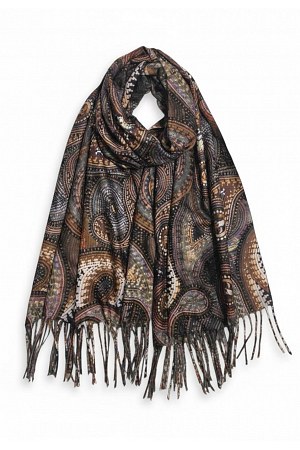 HALSDUK MED MÖNSTER OCH FRANSAR