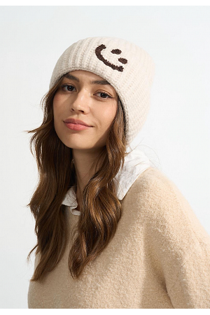 SMILEY-MÖSSA I RIBBSTICKAD AKRYL