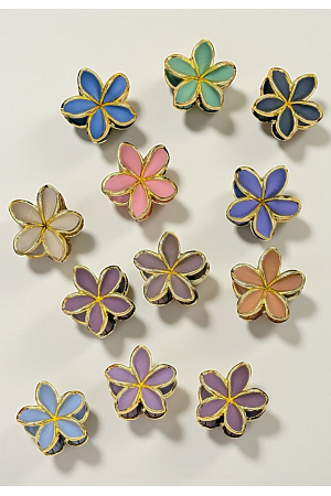 BLOMFORMAD HÅRKLÄMMA – MIXPACK