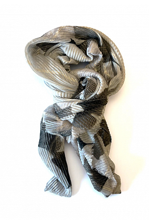 Grå creppad scarf