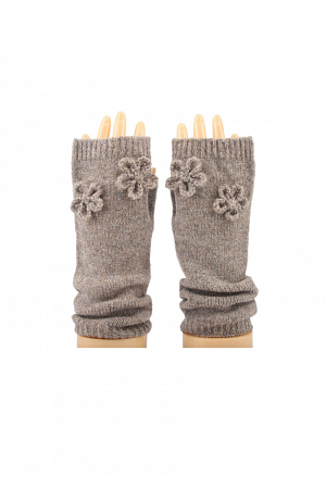 VANTAR UTAN FINGRAR MED BLOMDETALJ