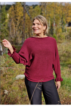 TRÖJA MED VOLANGÄRMSLUT