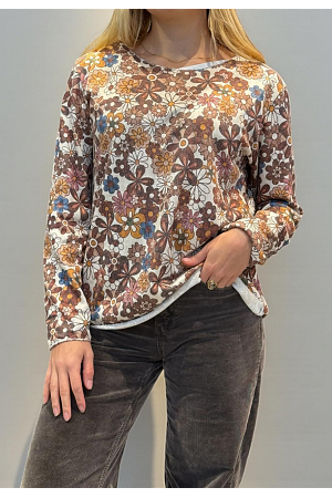 OMTRYCKT BLOMMIG TRÖJA