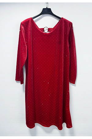 VELOURKLÄNNING MED GLITTRANDE DETALJER