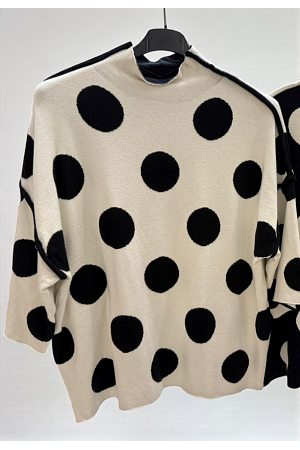 OVERSIZEPRICKIG STICKAD TRÖJA