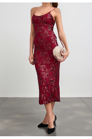 PALJETTKLÄNNING MED SMALA BAND