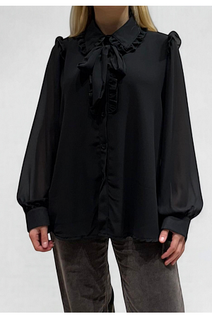 ROMANTISK VOLANGBLUS MED AVTAGBART ROSETTBAND