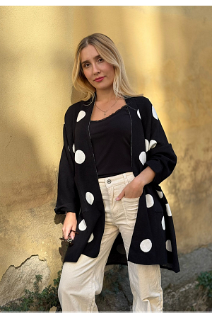 MÖNSTRAD CARDIGAN MED 3/4-ÄRM