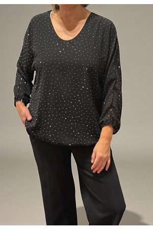 GLITTERBLUS MED SMÅ NITAR