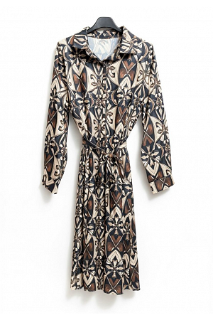 MÖNSTRAD SKJORTKLÄNNING – SILKY TOUCH