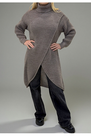 LÅNG OMLOTT-TRÖJA MED POLO